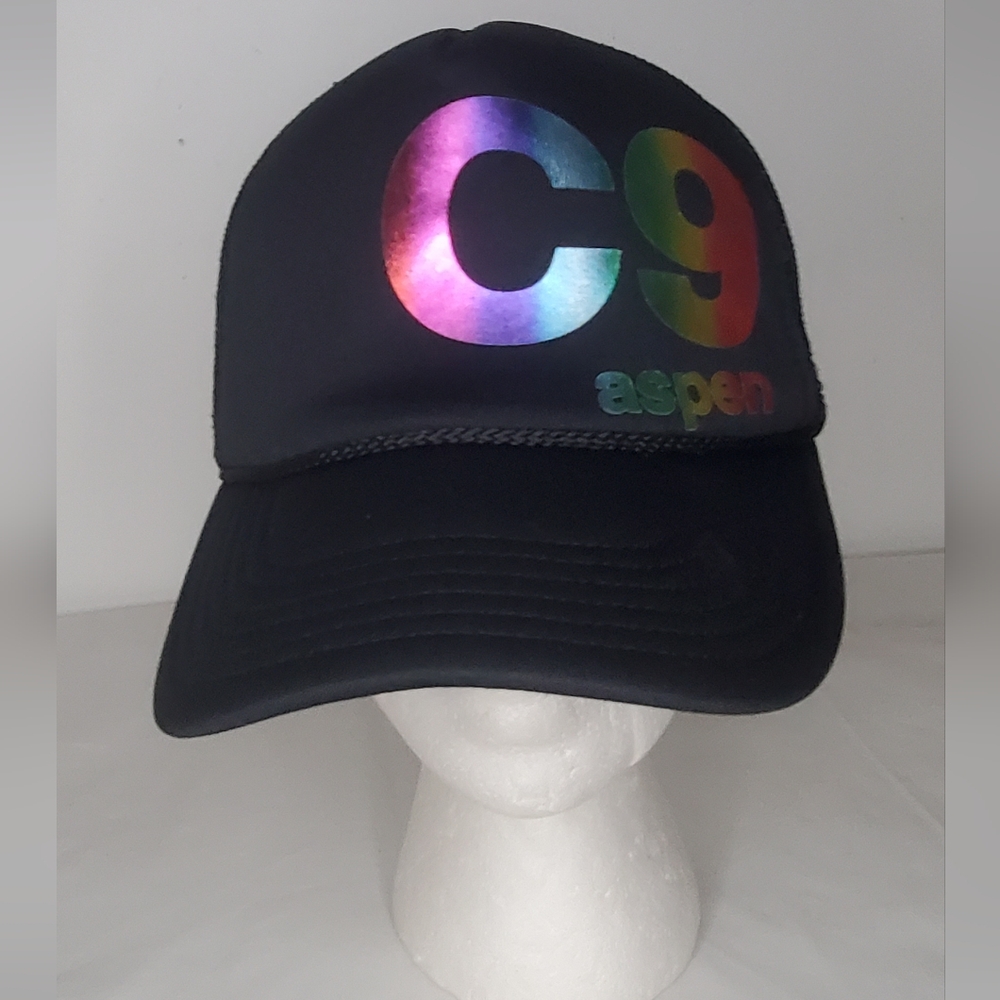 Cloud 9 ASPEN OS Aspen-snowmass Trucker Cap/Hat Black Mesh Snapback Cap